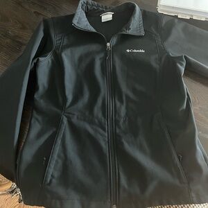 Columbia Black Fleece Jacket with Logo Tag